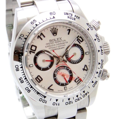 Stainless Steel Rolex Daytona Watch|Silver Arabic Face Rolex Wat Stainless Steel Rolex Daytona Watch|Silver Arabic Face Rolex Wat